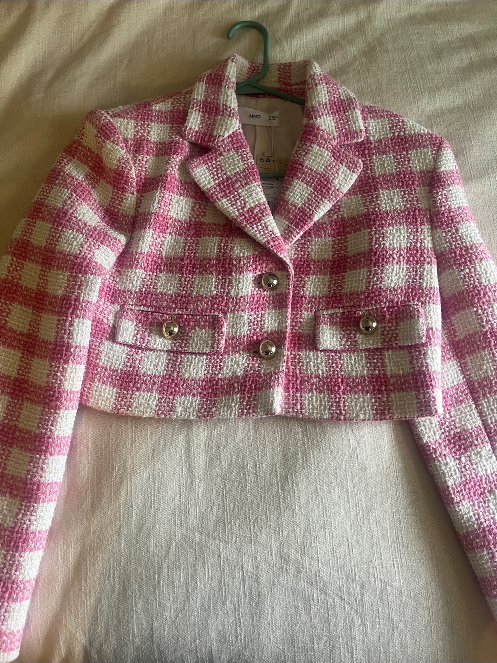 Mango Pink and White Tweed Set - Picture 7 of 15
